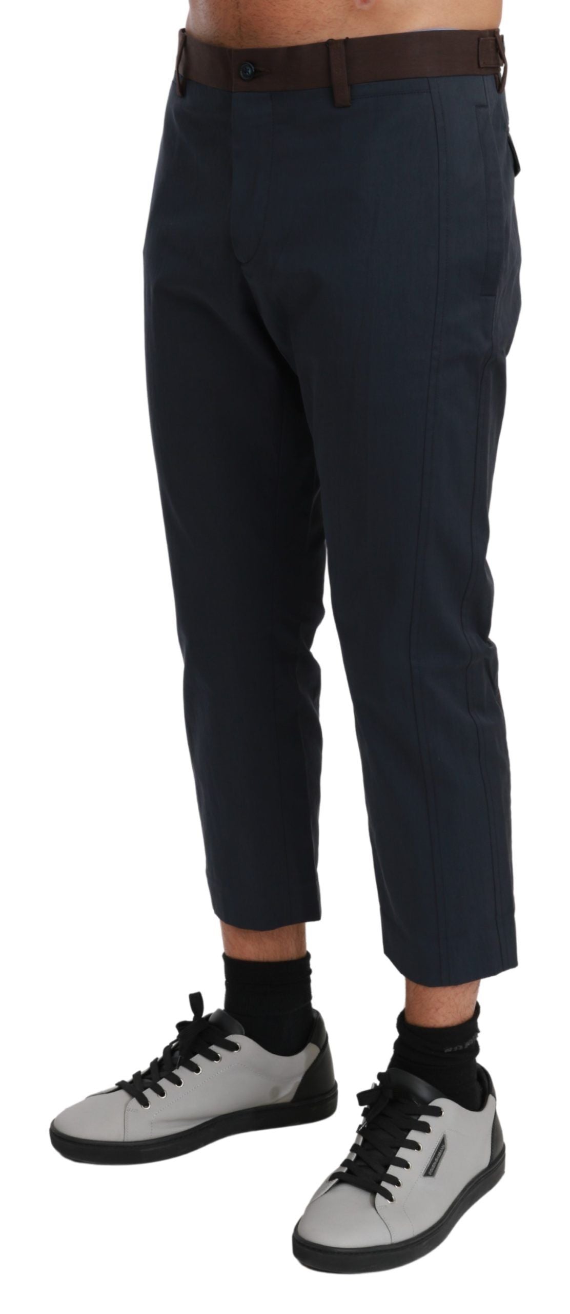 Dolce & Gabbana Brune Stripete Cropped Bukser Bukser