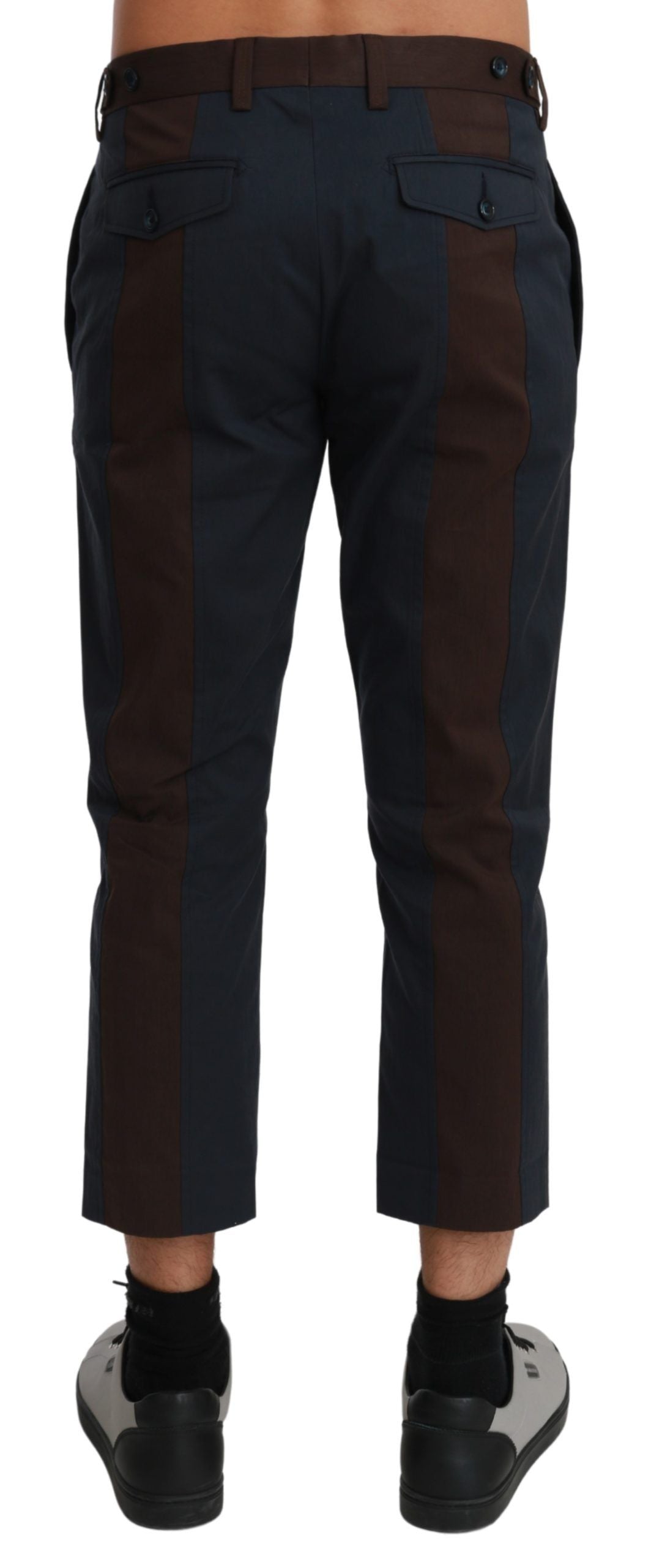 Dolce & Gabbana Brune Stripete Cropped Bukser Bukser