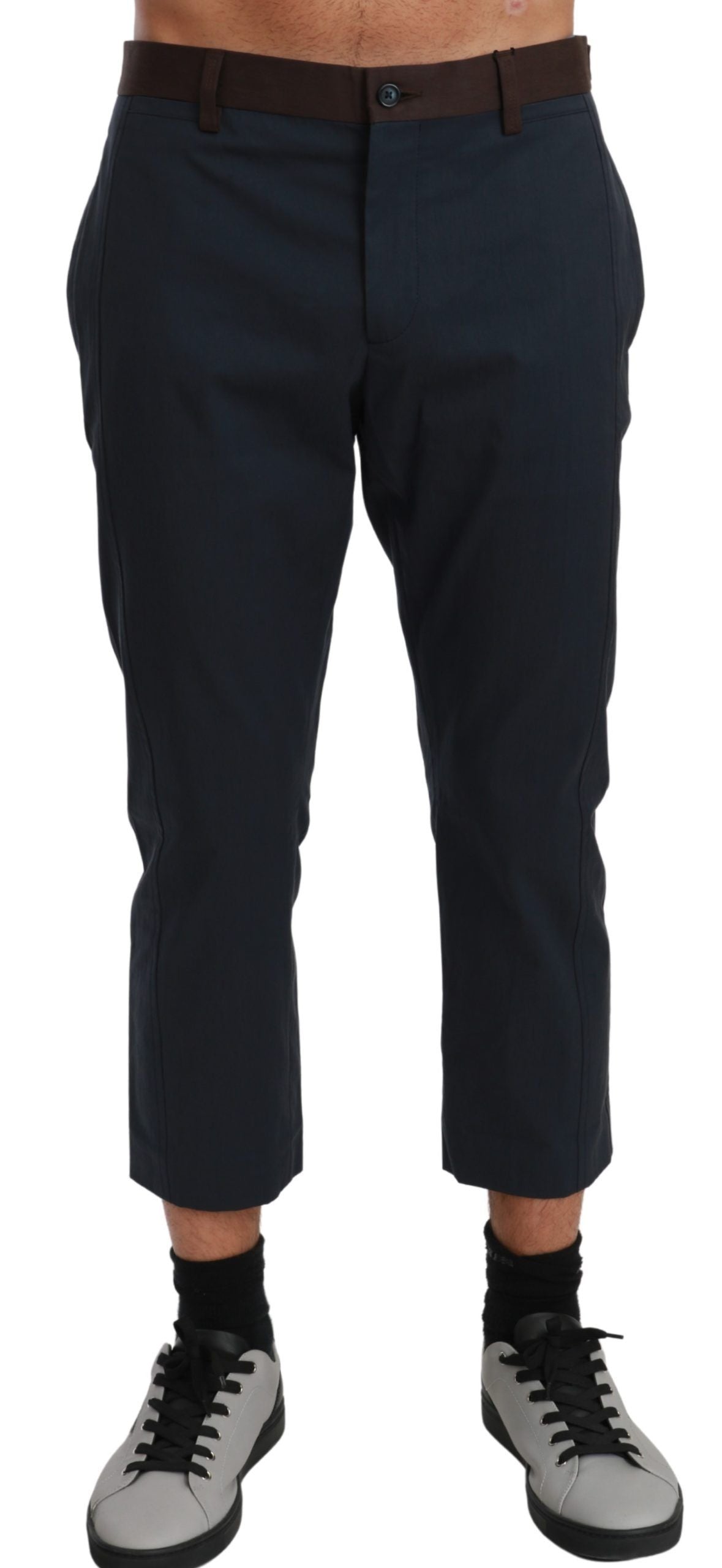 Dolce & Gabbana Brune Stripete Cropped Bukser Bukser