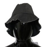 Costume National Black Washed Wide Brim Outdoor Bucket Hat