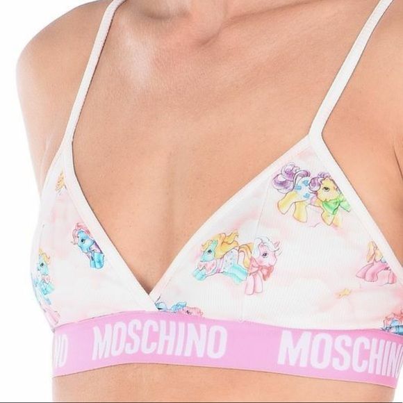 Moschino Vit My Little Pony BH-set med trosor, tvådelad bikini