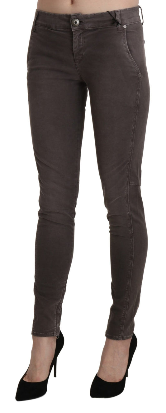 Ermanno Scervino Bruna Lågmidjade Skinny Slim Byxor Bomullsjeans