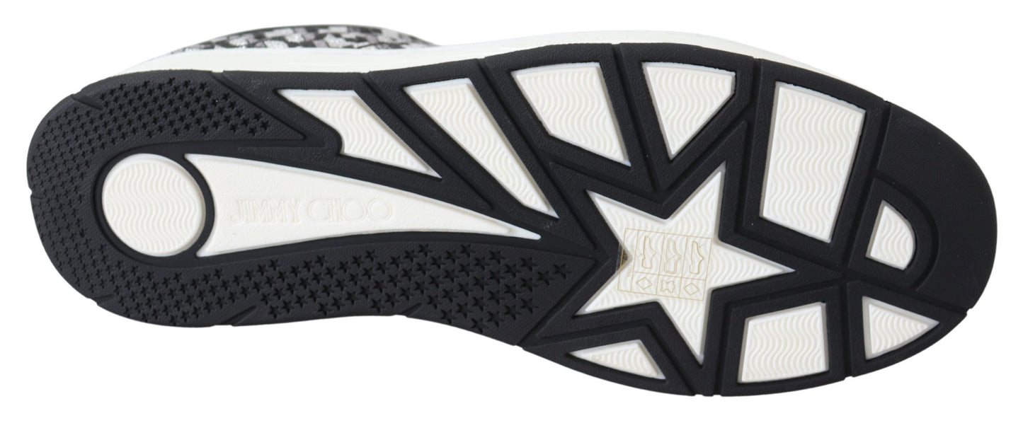 Jimmy Choo Glittrande Slip-On Sneakers - Silver och Svart