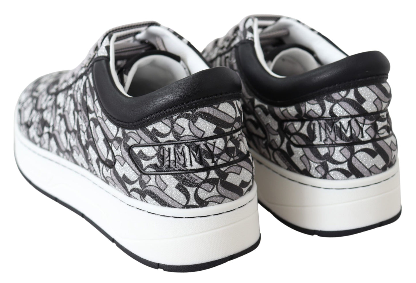 Jimmy Choo Glittrande Slip-On Sneakers - Silver och Svart