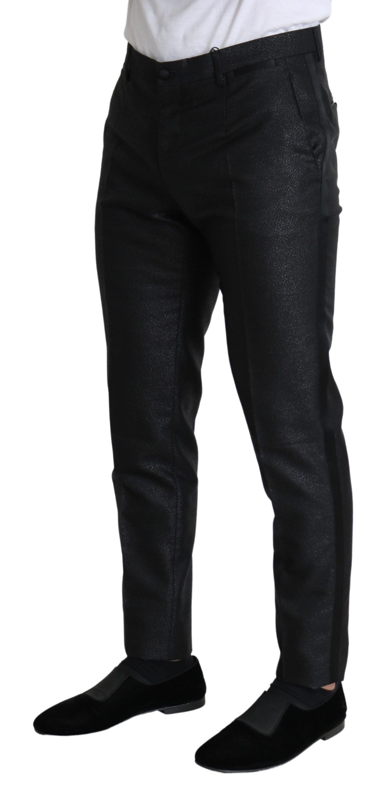 Dolce & Gabbana Svart Metallic Smal Byxklänning