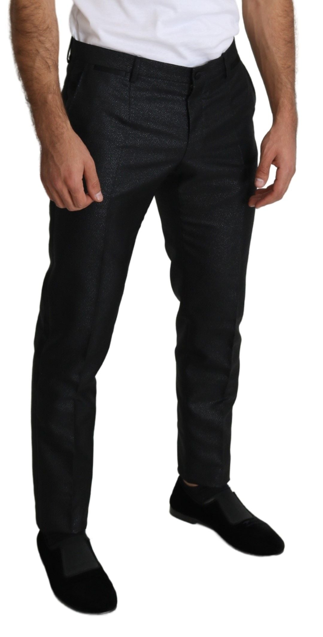 Dolce & Gabbana Svart Metallic Smal Byxklänning