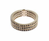 Nialaya Svart CZ 925 Sterling Silver Damring