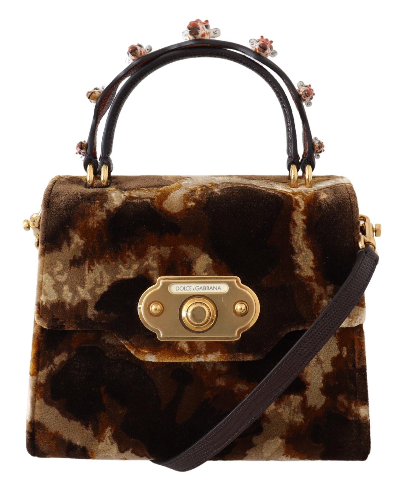 Brun Giraffe Crossbody Purse Borse VÄLKOMMEN Purse