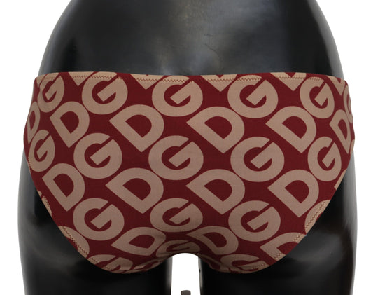 Dolce & Gabbana Flerfärgad DG Logotyptryckt Bikini Baddräkt med Bottom och Logotyptryck