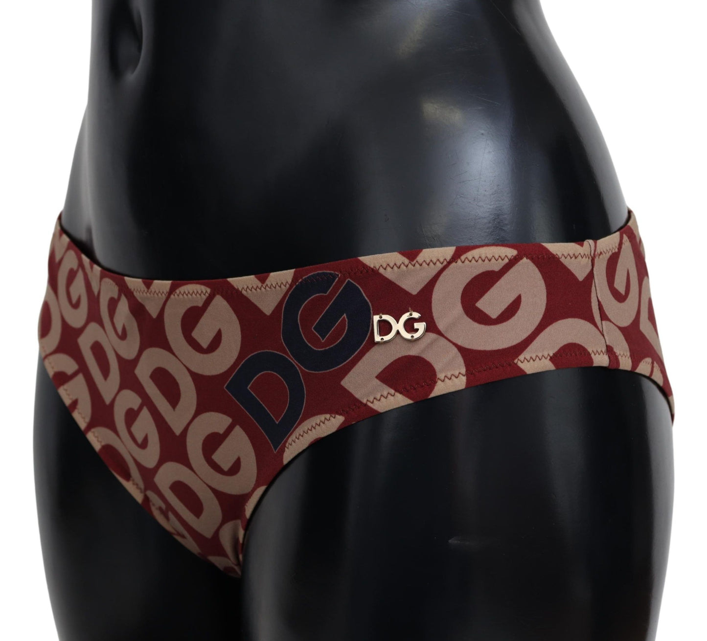 Dolce & Gabbana Flerfärgad DG Logotyptryckt Bikini Baddräkt med Bottom och Logotyptryck