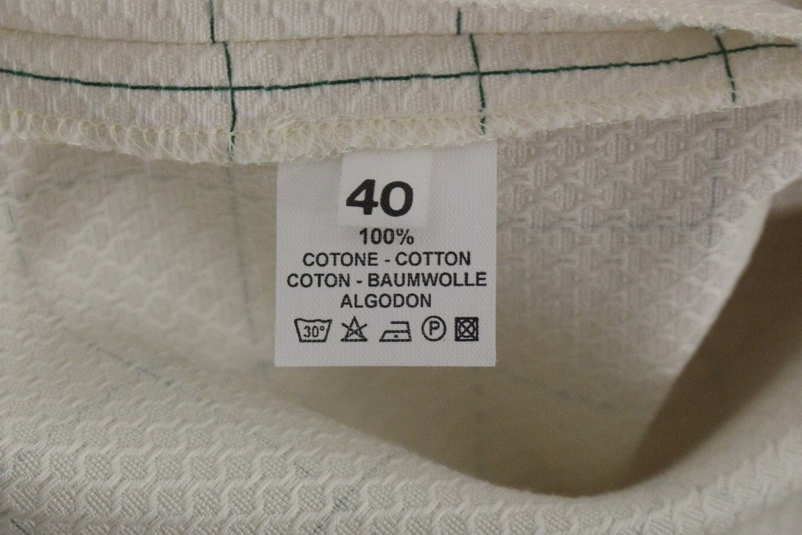 Andrea Incontri Vit rutig pennkjol i bomull