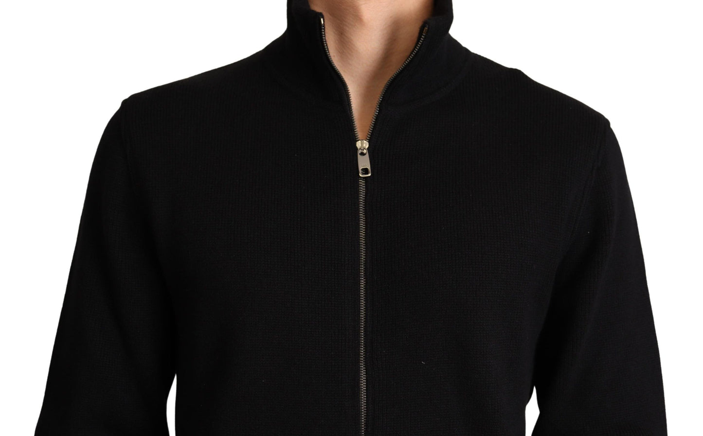 Dolce & Gabbana svart kasjmirgenser med glidelås