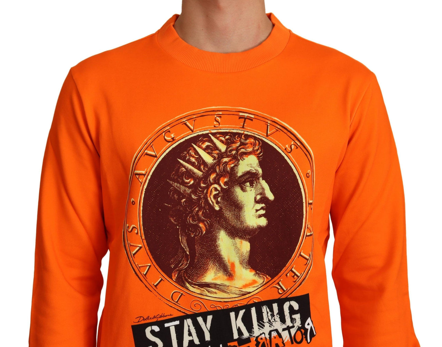Dolce & Gabbana Orange King Cæsar bomullsgenser