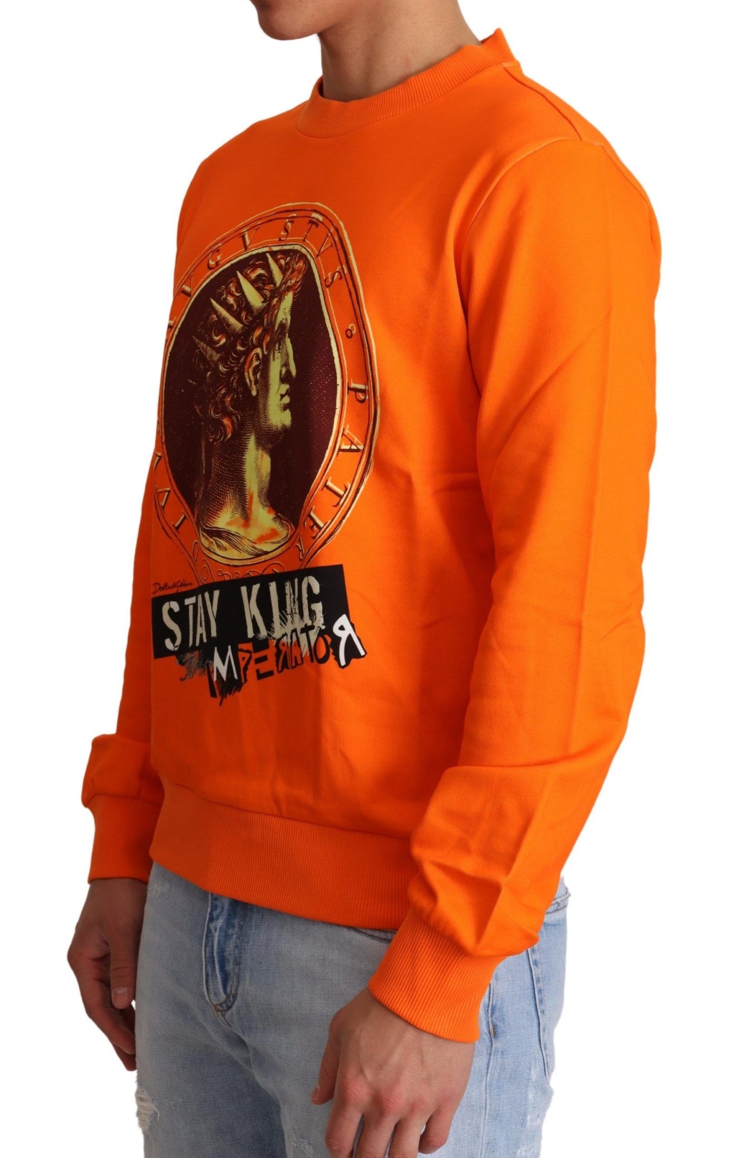 Dolce & Gabbana Orange King Cæsar bomullsgenser