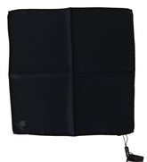 Dolce & Gabbana Black Square Handkerchief 100% Silk Scarf