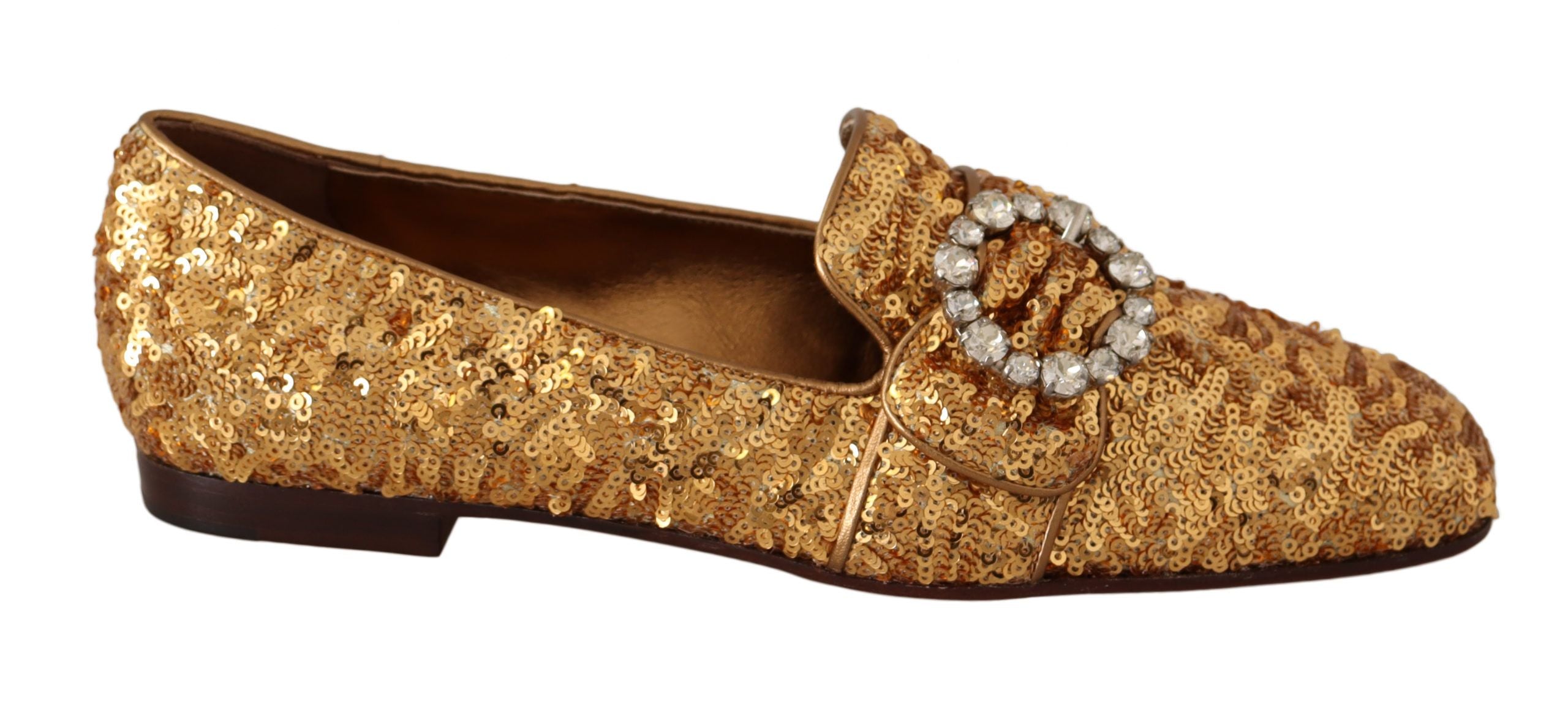Gull Paljett Krystall Flate Dame Loafers