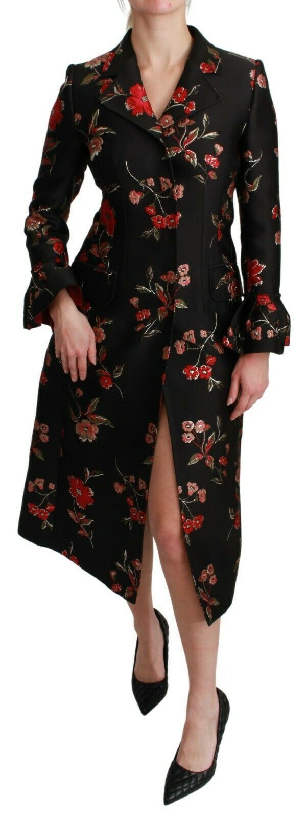 Dolce & Gabbana Svart blommig broderad jacka