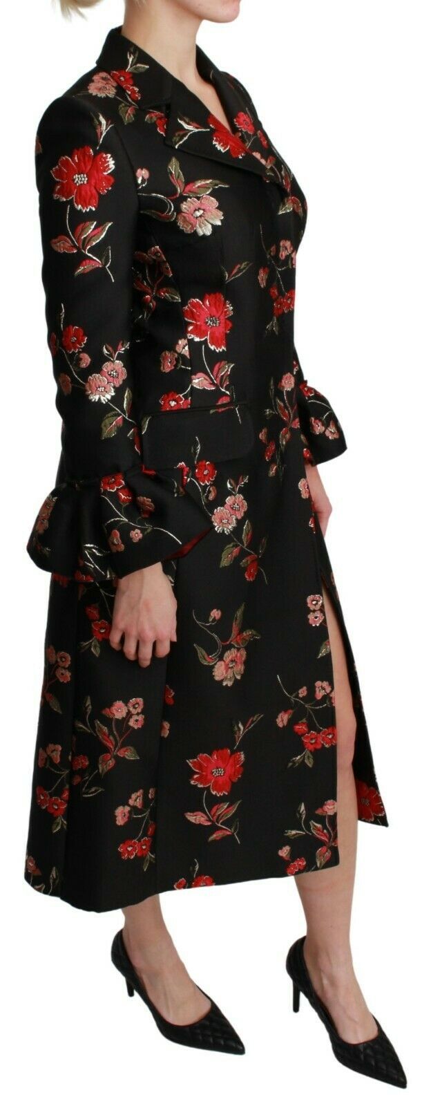 Dolce & Gabbana Svart blommig broderad jacka