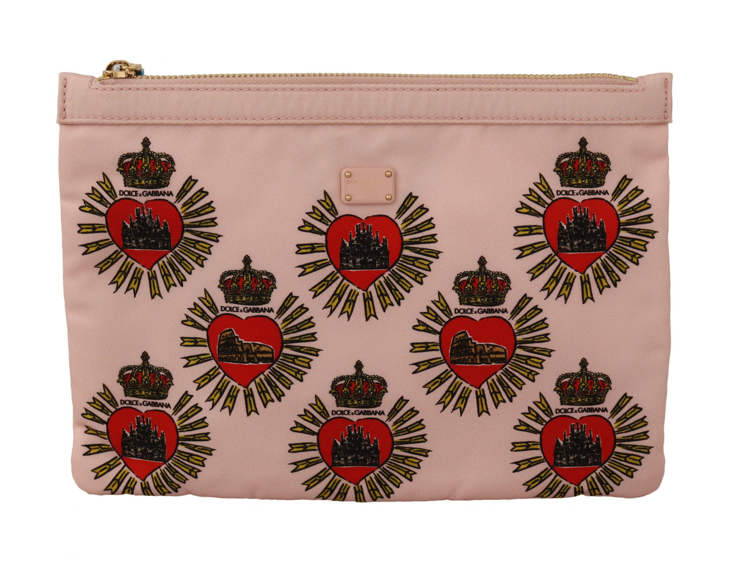 Dolce & Gabbana Kuvertväska Rosa D&G Logo Devotion Hjärta Necessär Plånbok