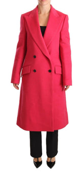 Dolce & Gabbana Rosa Dubbelknäppt Trenchcoatjacka