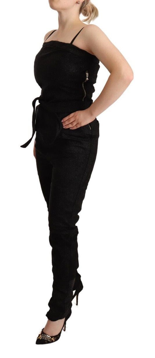 La Maison du Couturier Svart Spaghetti Strap Jumpsuit Klänning