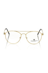 Frankie Morello Gold Metallic Men's Frame Aviator Eyeglasses