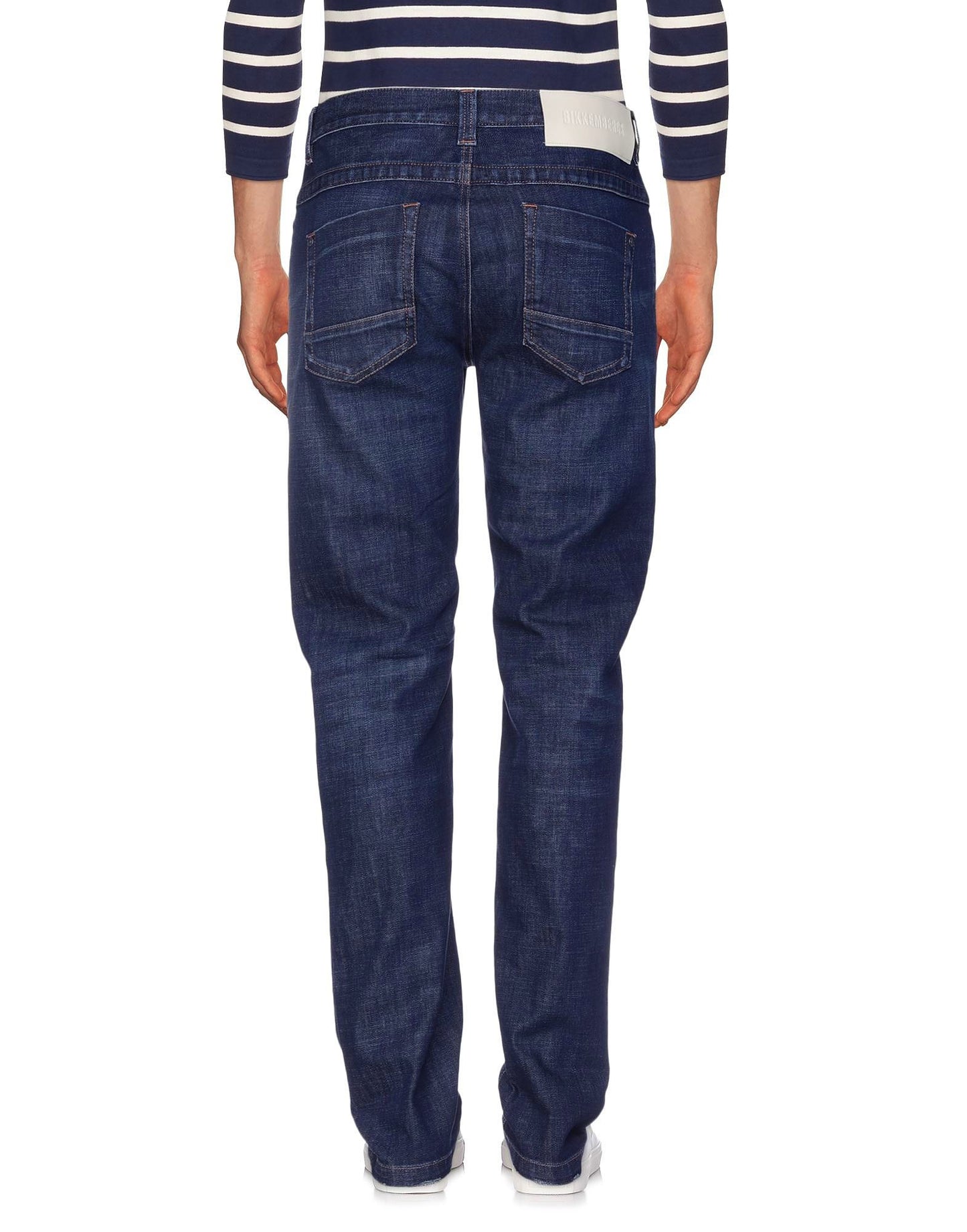 Blå bomullsjeans for menn