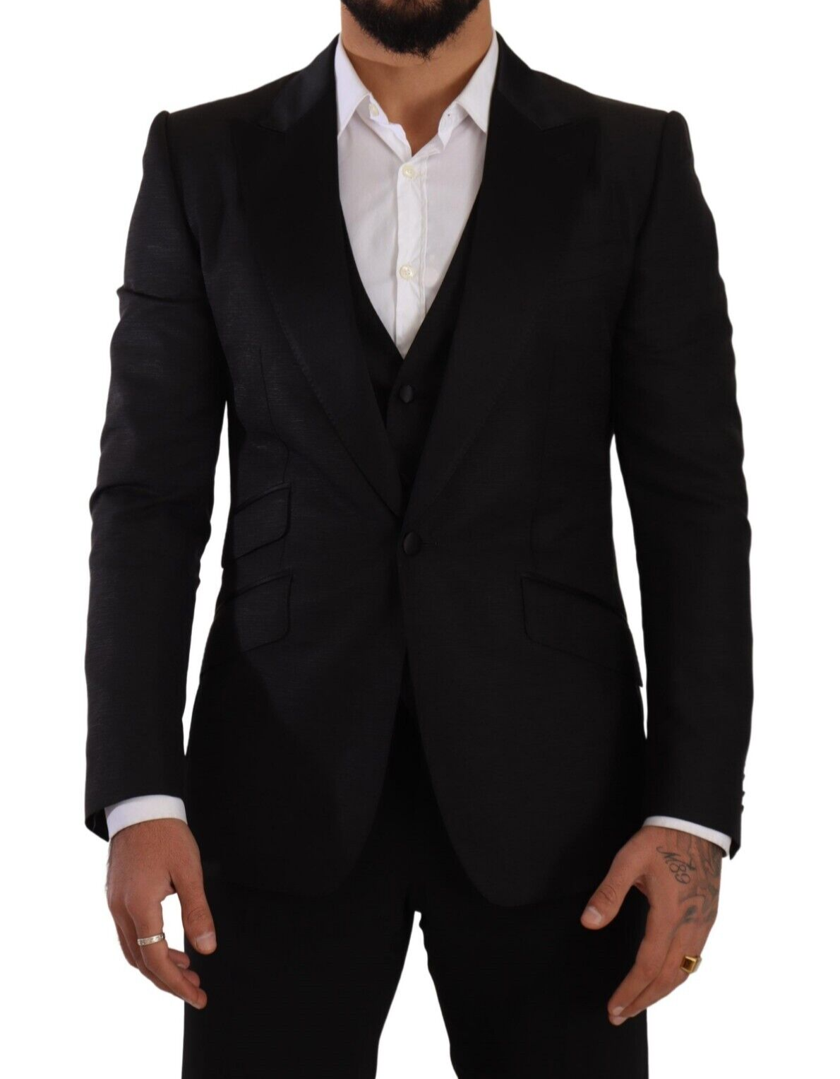 Svart Slim Fit 2-delad SICILIA-kavaj