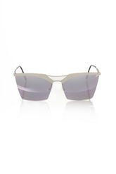 Frankie Morello Silver Metallic Women Sunglasses