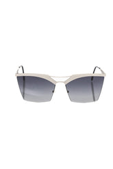 Frankie Morello Silver Metallic Women's Sunglass