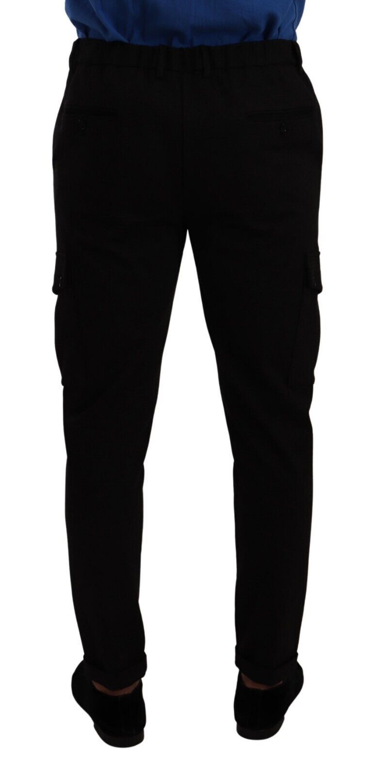 Dolce & Gabbana Svarta Viskos Skinny Cargobyxor