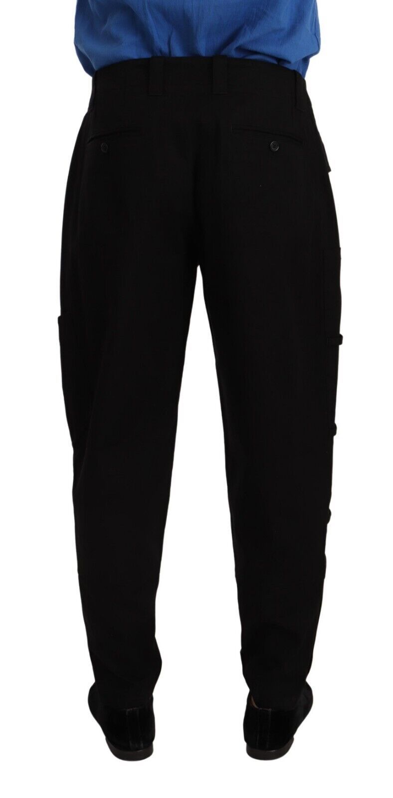 Dolce & Gabbana svarte bomullsstretch-cargobukser med avsmalnende snitt