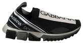 Dolce & Gabbana Svarte Hvite SORRENTO Sport Stretch Sneakers