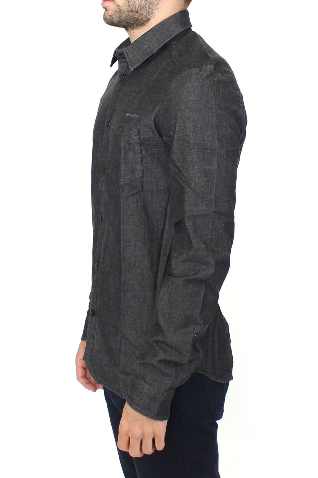 Ermanno Scervino Denim Jeans Bomull Casual Grå Stretchskjorta
