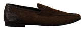 Dolce & Gabbana sko pene loafers brune skinnslippers