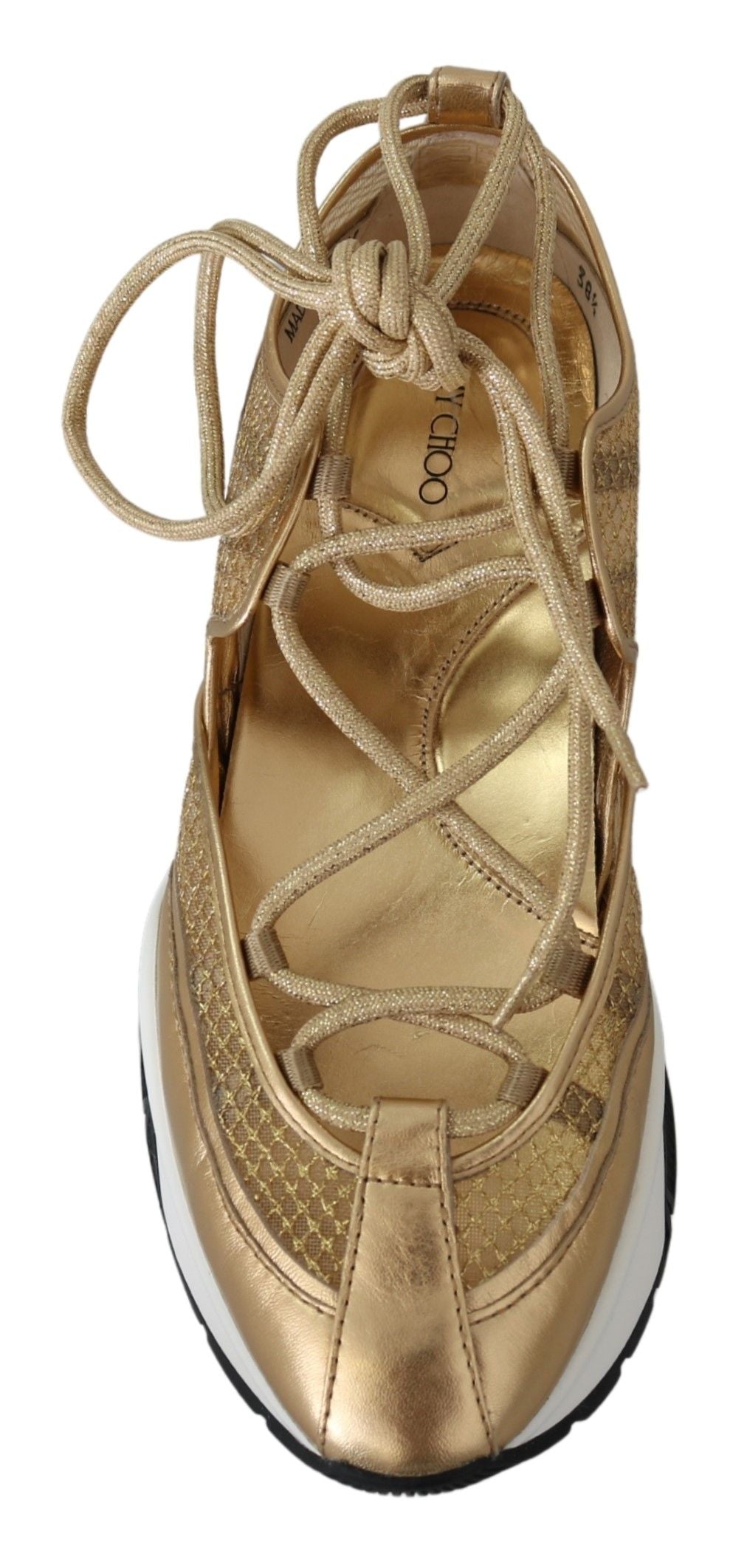Jimmy Choo Golden Glamour Mesh Lädersneakers