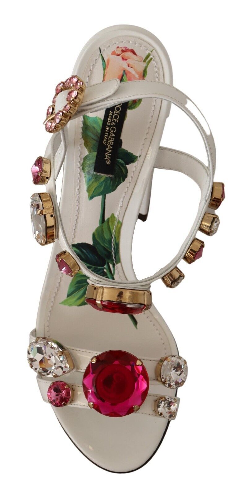 Dolce & Gabbana Vita Läder Kristall Keira Klackskor Sandaler
