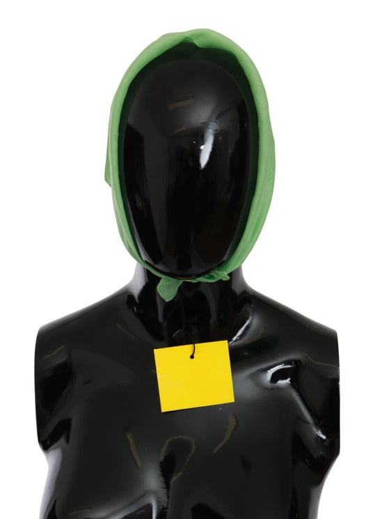 Versace Eplegrønt Lin Firkantet Foulard Hodeomslagsskjerf