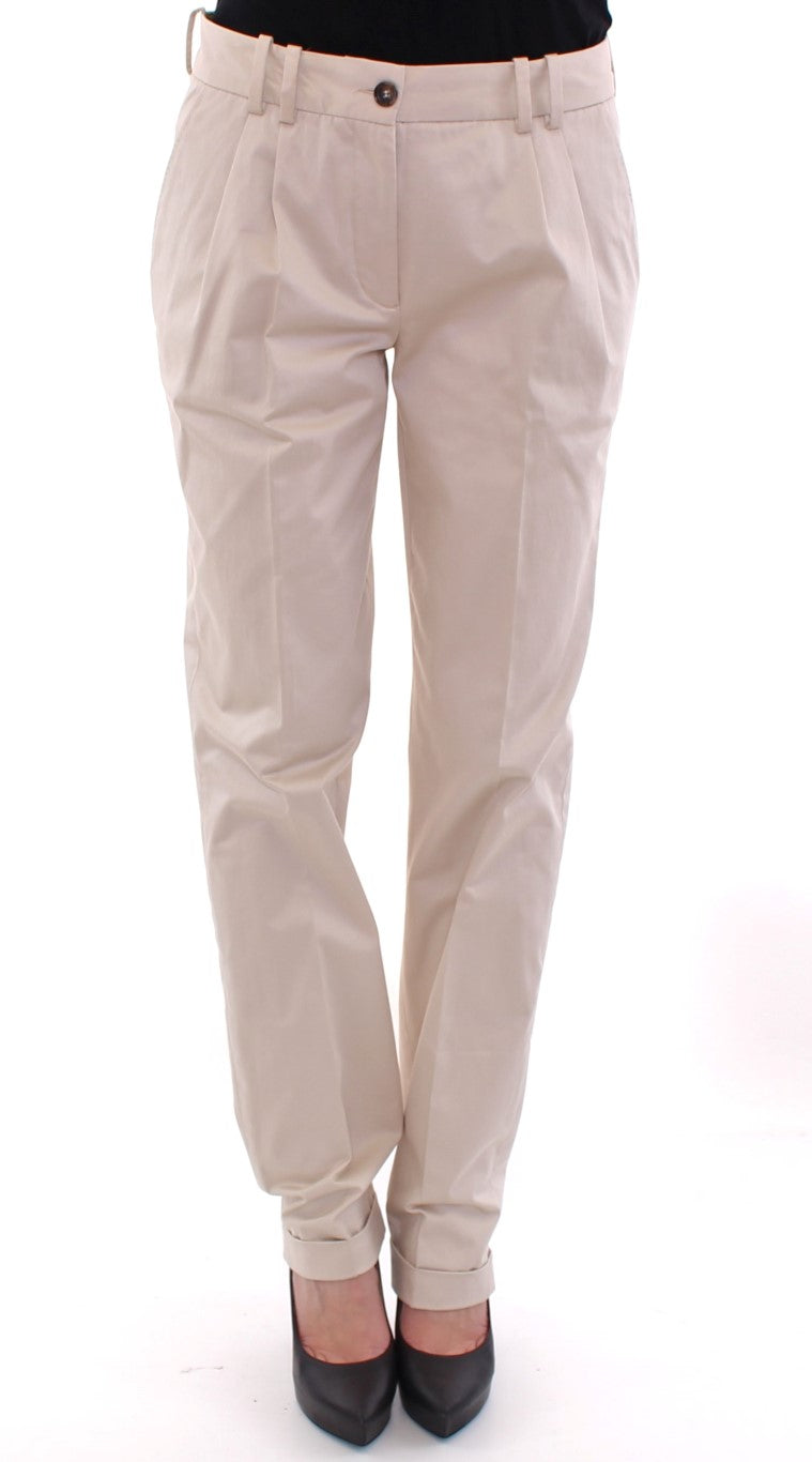 Dolce & Gabbana Beige Bomullschinosbyxor