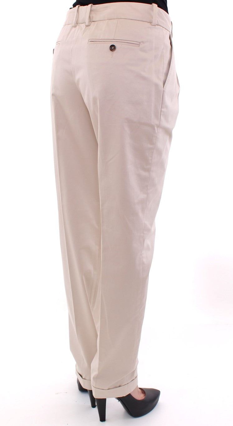Dolce & Gabbana Beige Bomullschinosbyxor