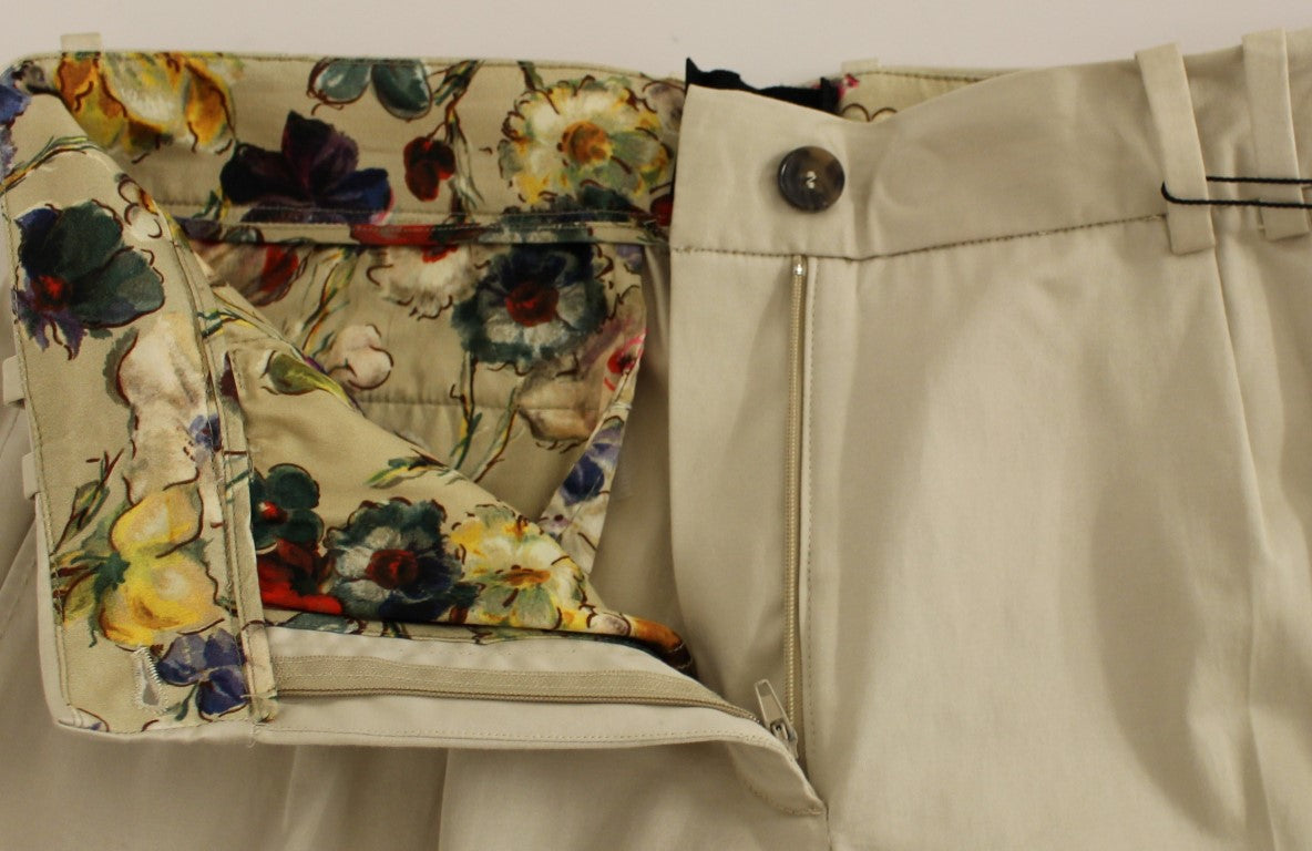 Dolce & Gabbana Beige Bomullschinosbyxor
