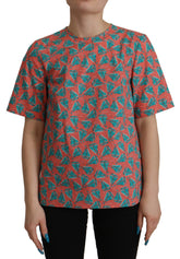 Dolce & Gabbana Rosa Seilbåttrykk Bomulls-T-skjorte