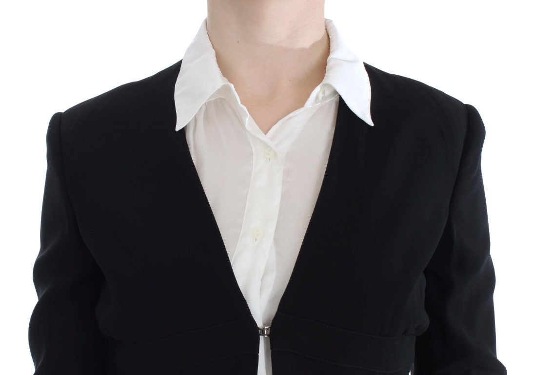 Eksteriør Svart Blå Todelt Dressskjørt & Blazer