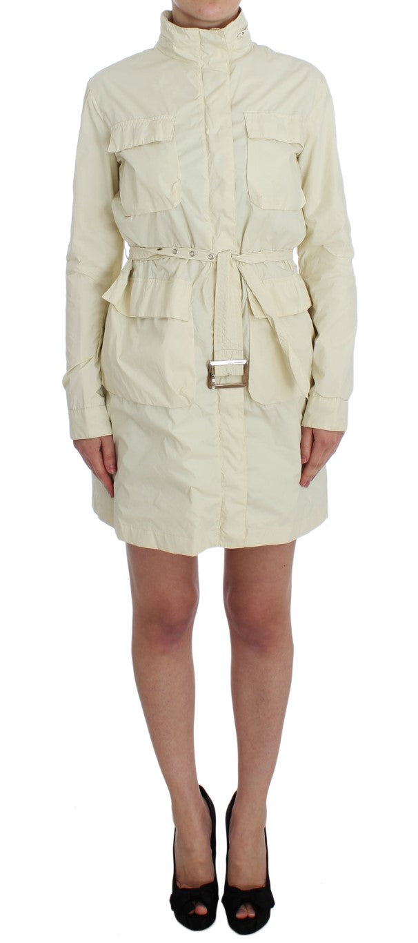 PAROSH Beige vädertålig trenchjacka