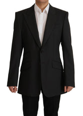 Dolce & Gabbana svart ullblazer med enkeltspent