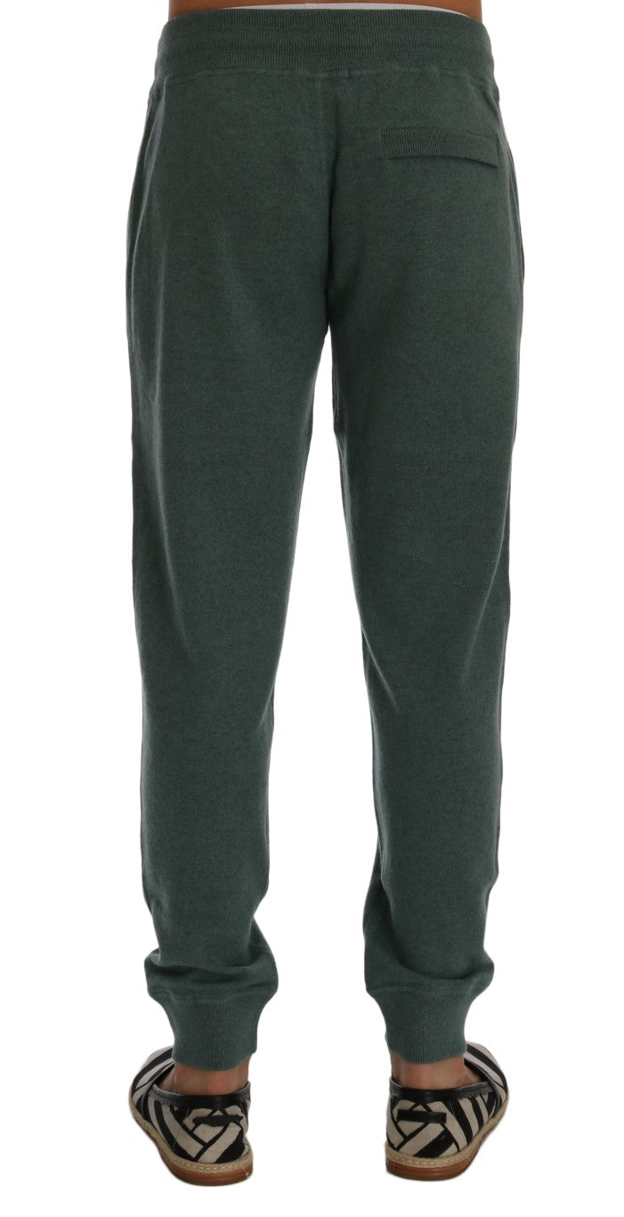 Dolce & Gabbana Gröna Cashmere Träningsbyxor