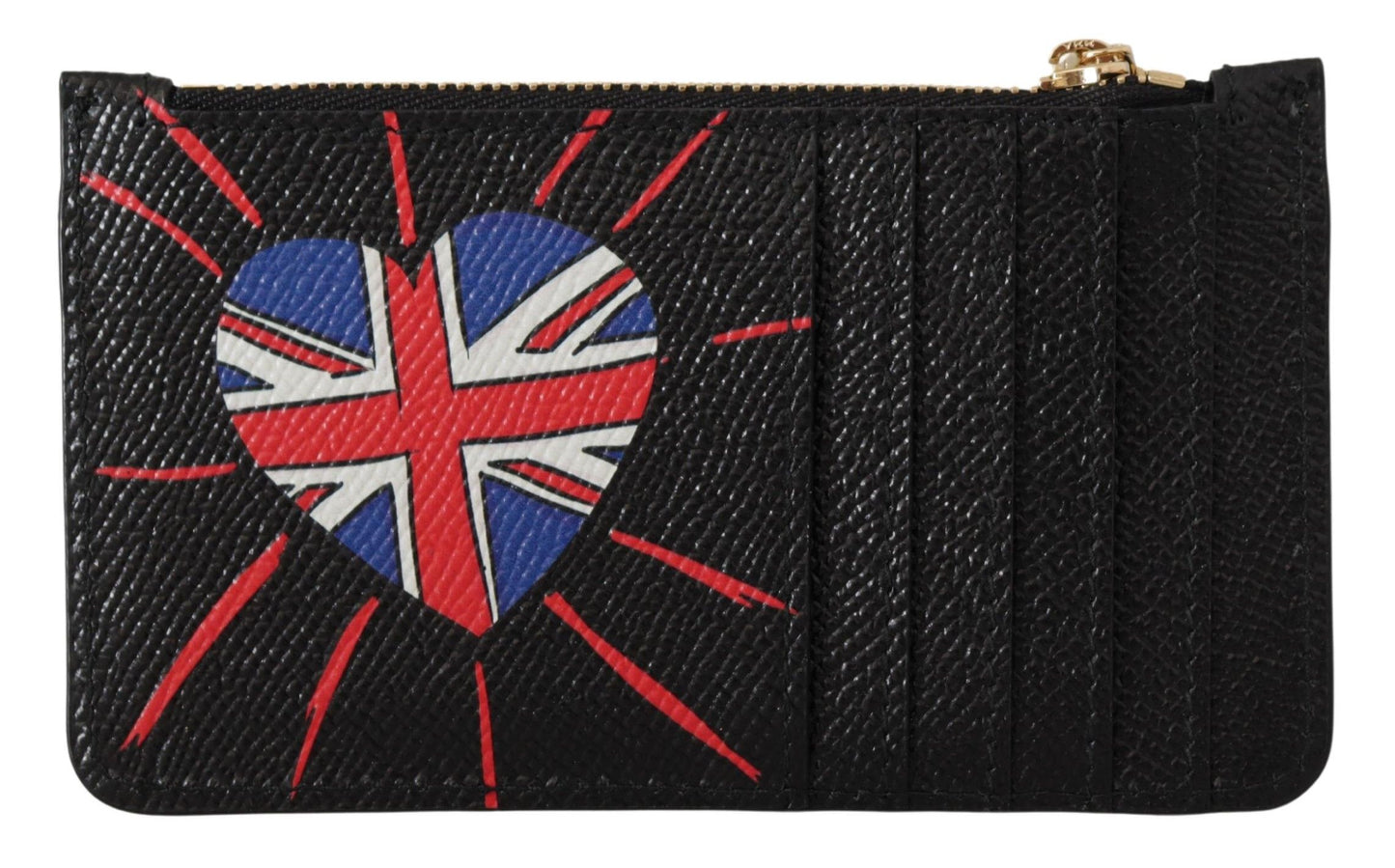 Dolce & Gabbana Svart Läder #DGLovesLondon Dam Korthållare Myntfodral Plånbok