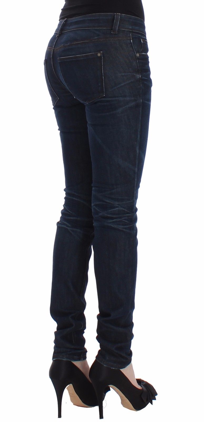 Ermanno Scervino Blå Slim Jeans Denimbyxor Skinny Leg Stretch