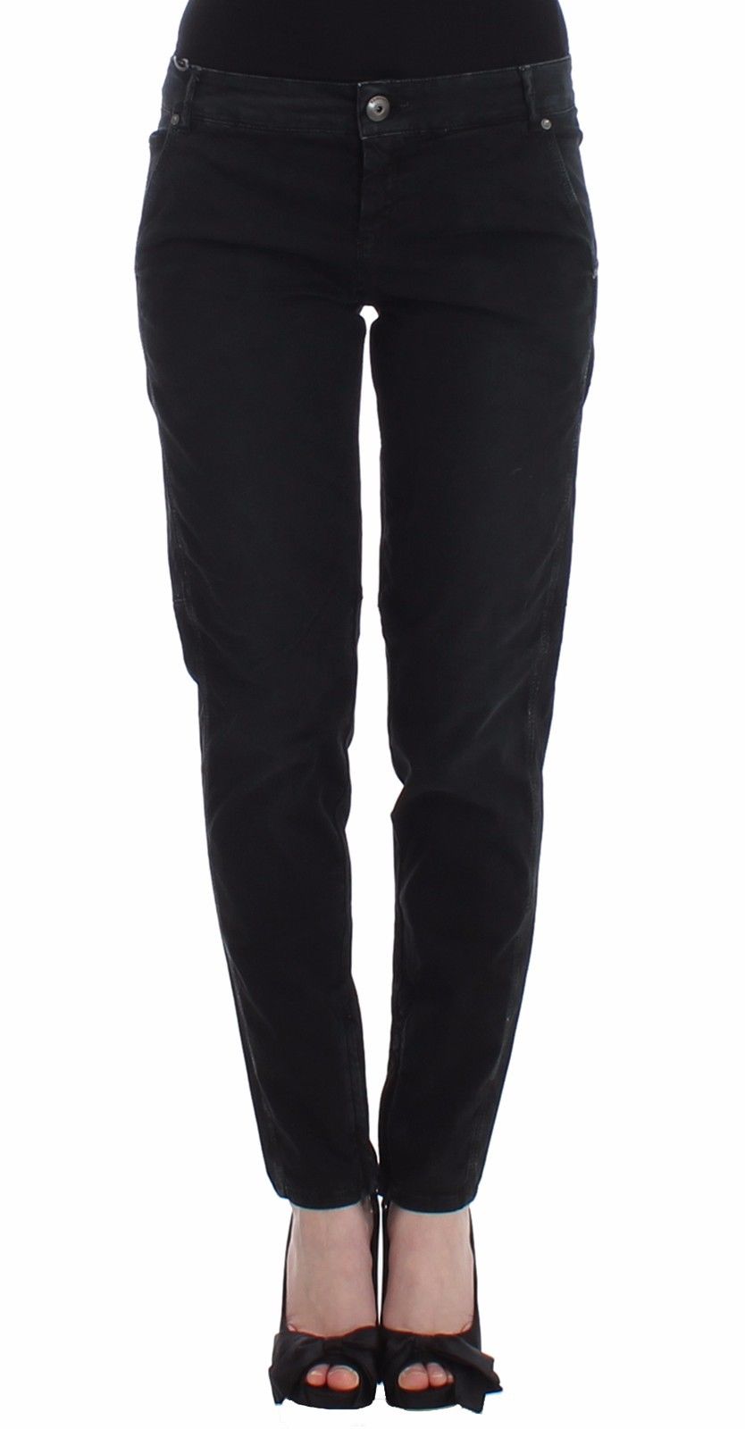 Ermanno Scervino Blå Slim Jeans Denimbyxor Skinny Leg Raka