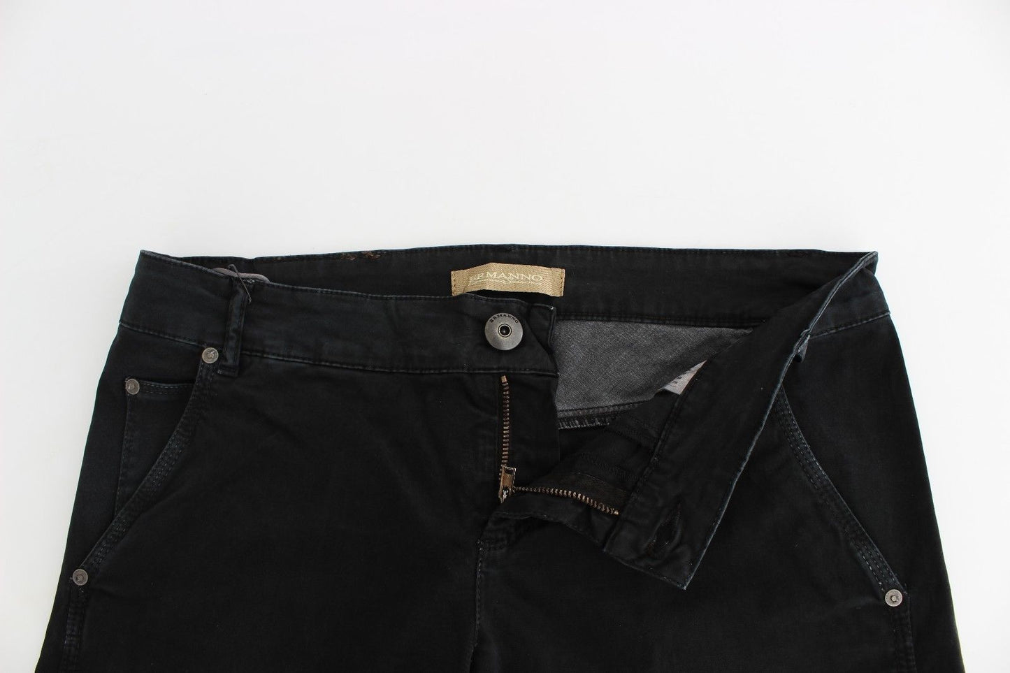 Ermanno Scervino Blå Slim Jeans Denimbyxor Skinny Leg Raka